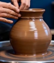  手工制作陶罐特写素材1344#竖屏 	 