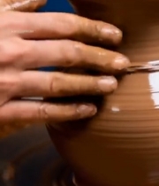  手工制作陶器过程5480#竖屏 	 