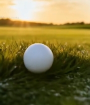  手持高尔夫球于草地场景551#竖屏 	 