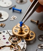 手工修理手表机械齿轮7126#竖屏 	 