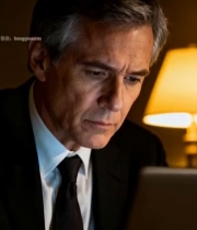  商务男士专注使用笔记本电脑5095#竖屏 	 