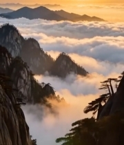  山峦云海日出自然景观(1)4723#竖屏 	 