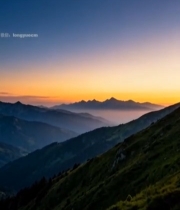  山间日落自然风光399#竖屏 	 
