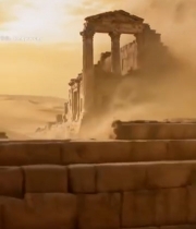  沙漠中的古代遗迹3634#竖屏 	 