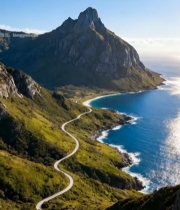  山海间蜿蜒公路自然风光(1)7895#竖屏 	 