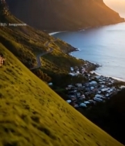  山海间蜿蜒公路航拍素材7427#竖屏 	 