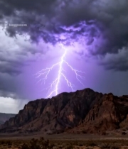  山地雷电自然风光7380#竖屏 	 