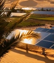  沙漠中的太阳能光伏电站(1)2365#竖屏 	 