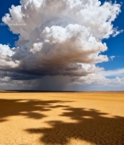  沙漠上空积雨云景观3927#竖屏 	 