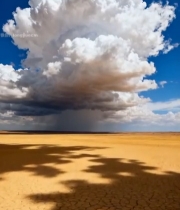  沙漠上空积雨云景观3927#竖屏 	 