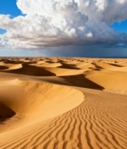  沙漠沙丘与蓝天白云风景3959#竖屏 	 