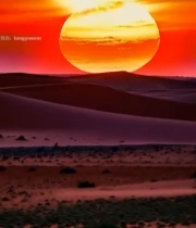  沙漠日落自然风光(4)6167#竖屏 	 