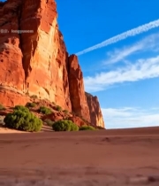  沙漠红色岩石自然风光7376#竖屏 	 