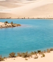  沙漠湖泊自然风景1216#竖屏 	 