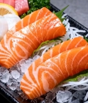  三文鱼等海鲜刺身拼盘1217#竖屏 	 