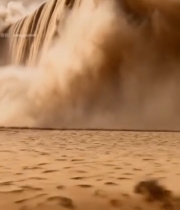  黄河瀑布汹涌澎湃景观2812#竖屏 	 