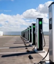  户外停车场新能源汽车充电桩883#竖屏 	 