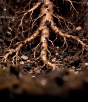  人参根部特写7006#竖屏 	 