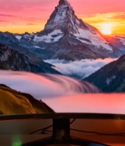  曲面显示器自然风光壁纸画面98#竖屏 	 