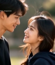  情侣对视微笑素材1222#竖屏 	 