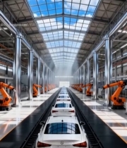  汽车工厂生产线全景7553#竖屏 	 