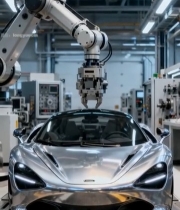  汽车工厂机械臂作业场景5304#竖屏 	 