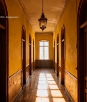  欧式风格室内走廊光影场景4859#竖屏 	 