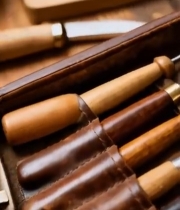  皮箱内的手工雕刻刀具6907#竖屏 	 