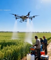  农田无人机喷洒作业973#竖屏 	 