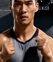  男性健身后汗水特写6880#竖屏 	 