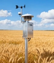  麦田中的气象监测设备2585#竖屏 	 