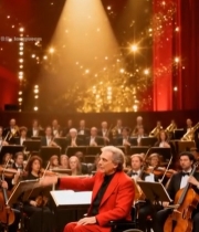  轮椅指挥家指挥交响乐团演奏(1)3175#竖屏 	 