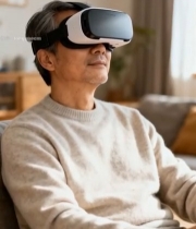  老人在家使用眼镜1433#竖屏 	 