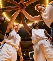  篮球运动员赛场加油鼓劲5047#竖屏 	 