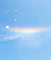  蓝天彩虹光斑自然景象3552#竖屏 	 