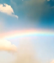  蓝天彩虹梦幻景象1830#竖屏 	 