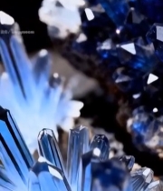  蓝色水晶微距特写素材943#竖屏 	 