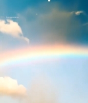  蓝天彩虹梦幻景象1830#竖屏 	 