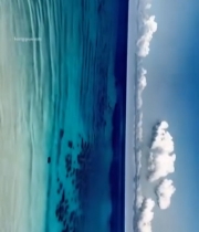  蓝色大海与白云景观5250#竖屏 	 