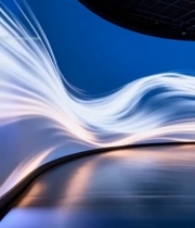  蓝色光线流动科技感背景637#竖屏 	 