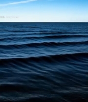  蓝色大海波浪自然景观2909#竖屏 	 