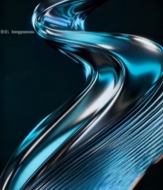  蓝色流体曲线渲染素材4873#竖屏 	 