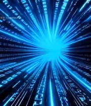  蓝色科技感数字光线背景素材4483#竖屏 	 