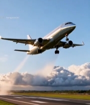  客机起飞离地瞬间(1)7791#竖屏 	 