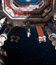  空间站内部结构视角618#竖屏 	 