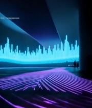  科技感紫色线条动态背景素材1264#竖屏 	 