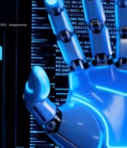  科技感机器人手掌展示5769#竖屏 	 