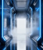  科幻风格未来感科技隧道7430#竖屏 	 