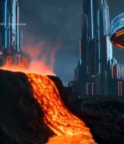  科幻风格悬浮飞船未来场景1151#竖屏 	 