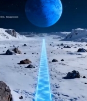  科幻风格冰雪星球场景3967#竖屏 	 